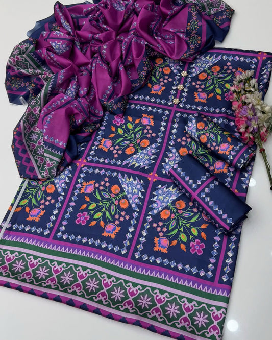 ZM-04 DIGITALLY PRINTED SILK 3PC