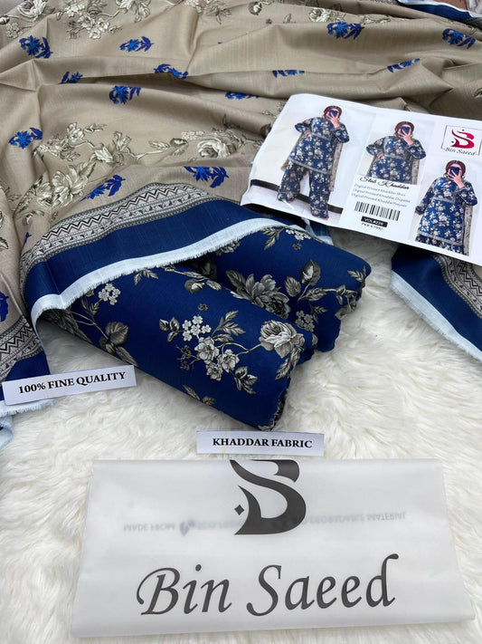 F&F-30 DIGITALLY PRINT KHADDER 3PC