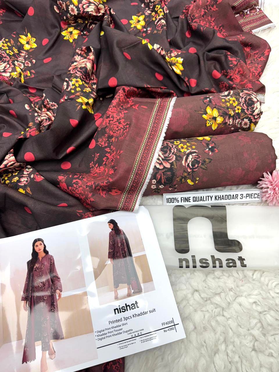 F&F-12 DIGITALLY PRINT KHADDER 3PC