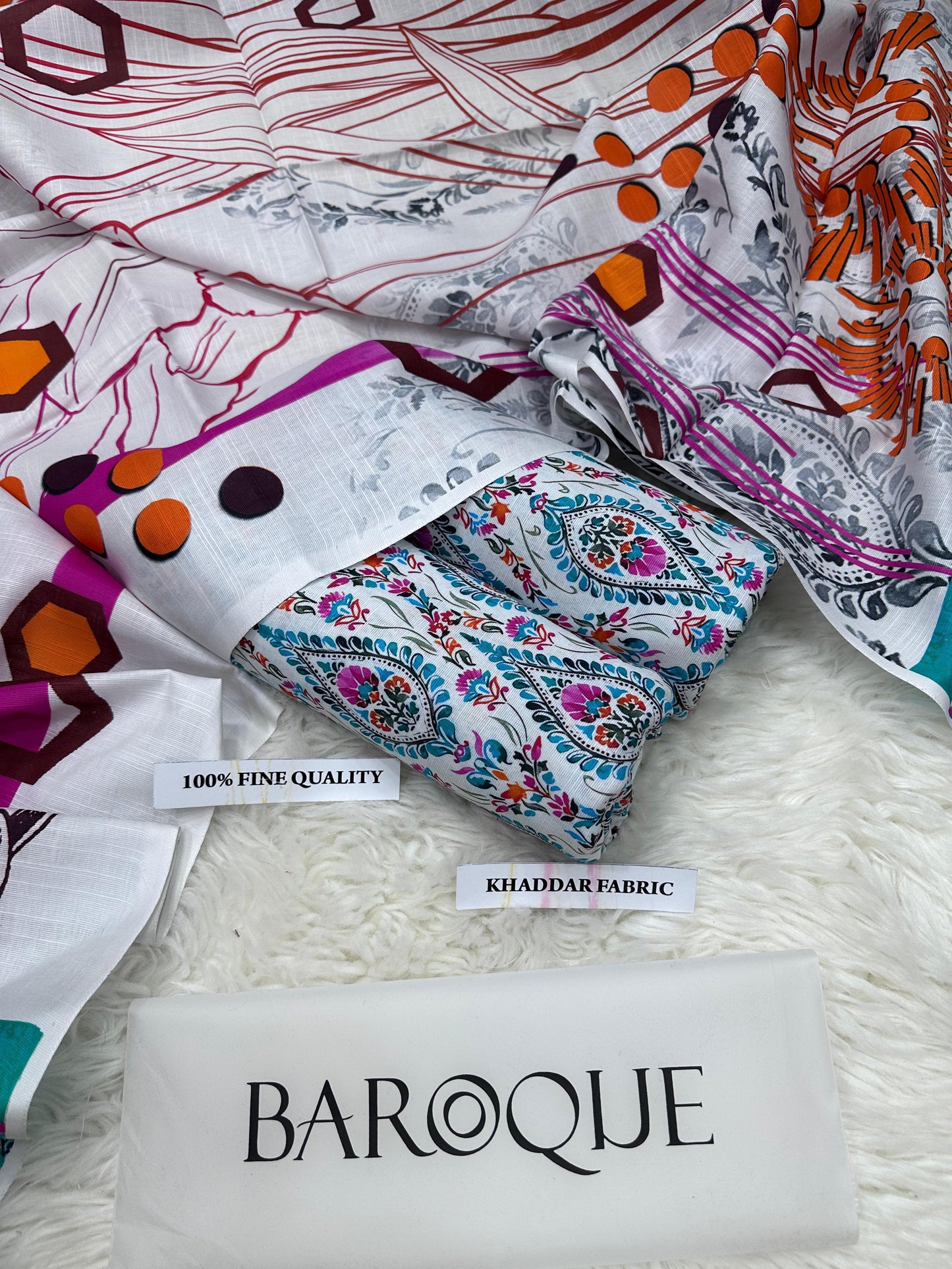 A FNF-08 DIGITALLY PRINT KHADDER 3PC