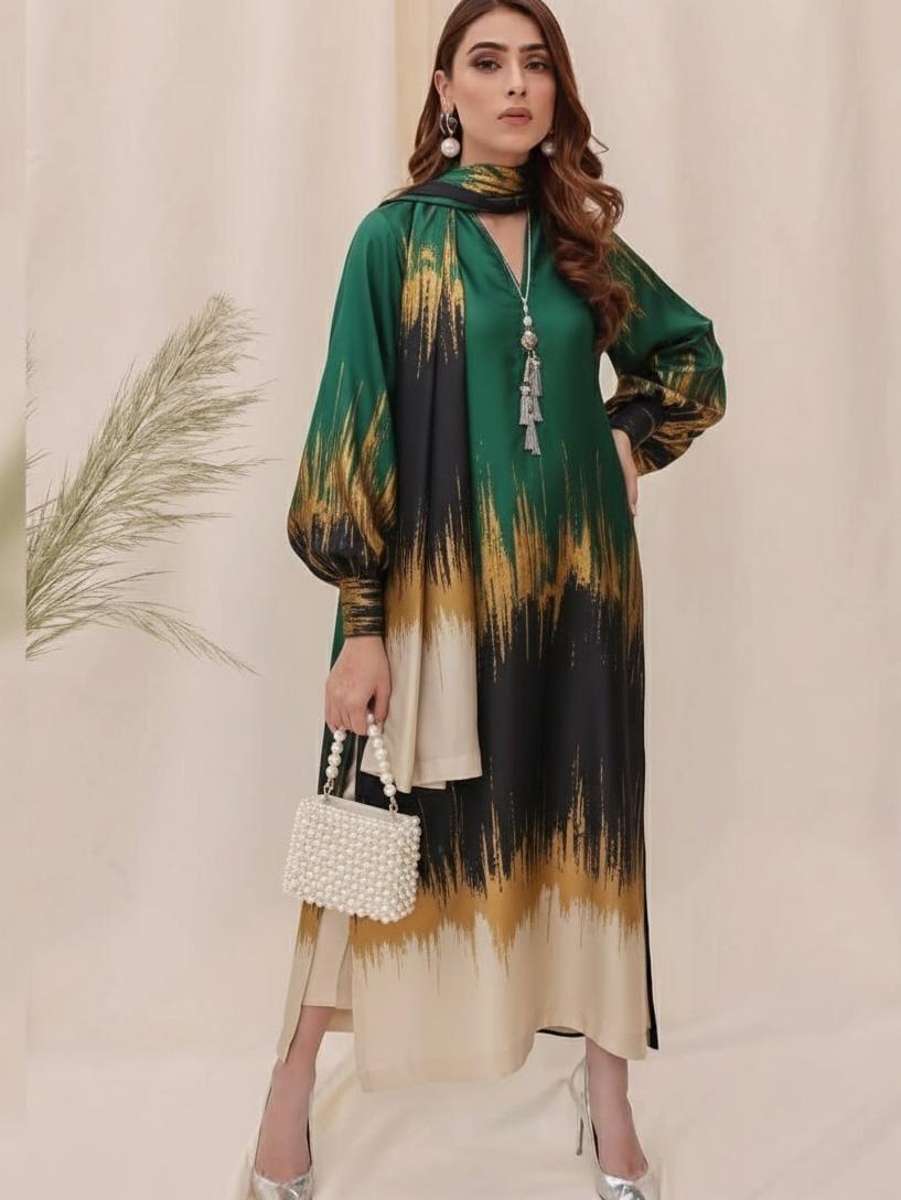 ZM-19 DIGITALLY PRINTED SILK 3PC