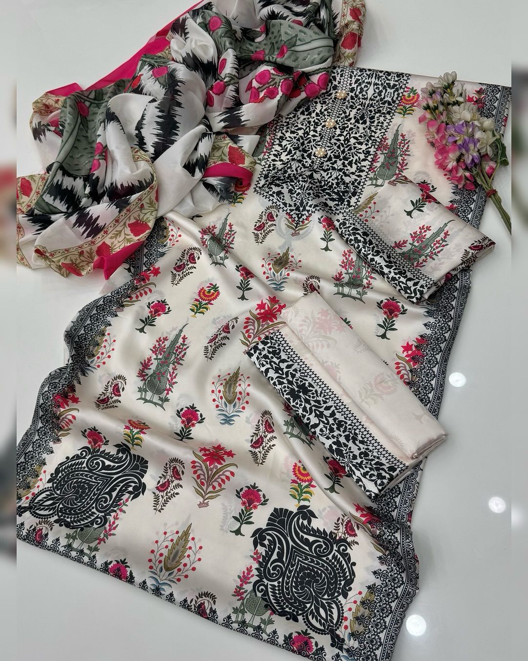 ZM-01 DIGITALLY PRINTED SILK 3PC