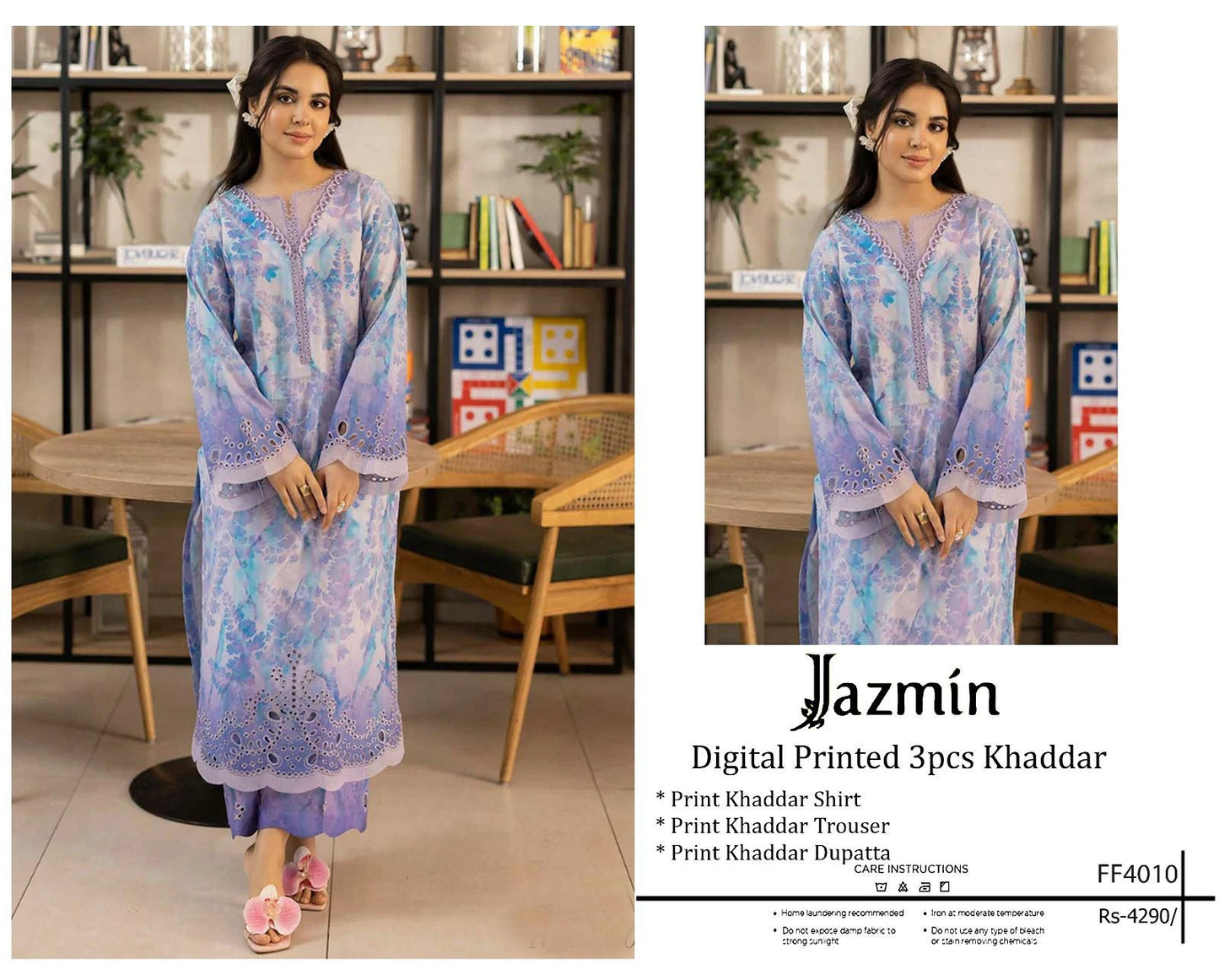 F&F-10 DIGITALLY PRINT KHADDER 3PC