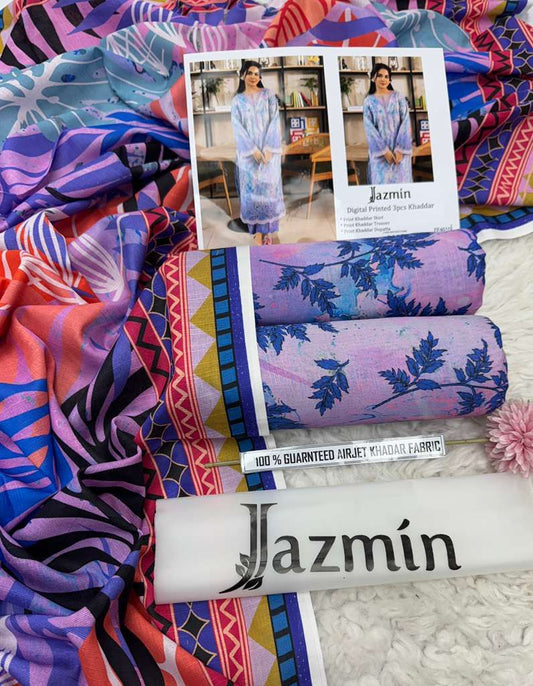 F&F-07 DIGITALLY PRINT KHADDER 3PC