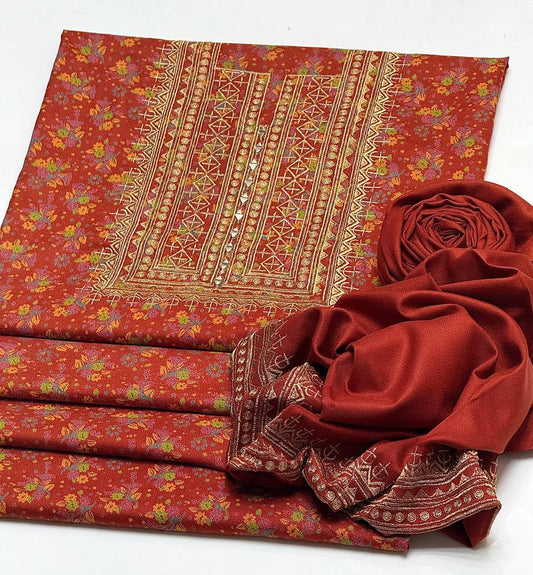 FNF-01 EMBORIDER KHADDAR 2PC