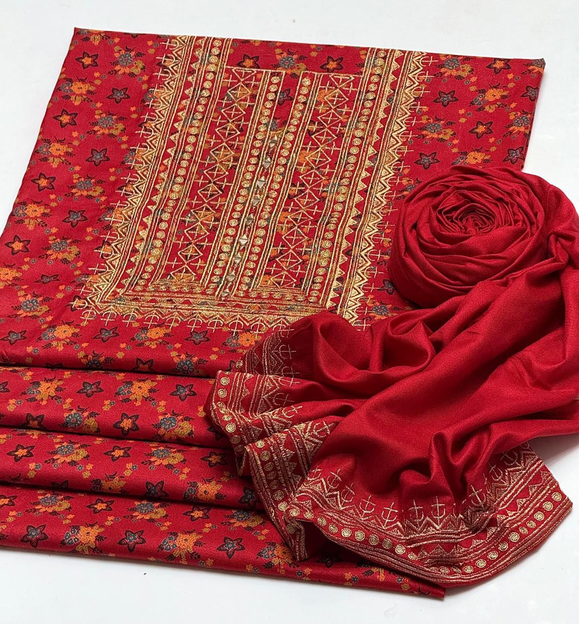 FNF-10 EMBORIDER KHADDAR 2PC