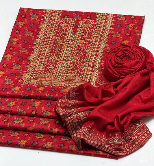 FNF-10 EMBORIDER KHADDAR 2PC