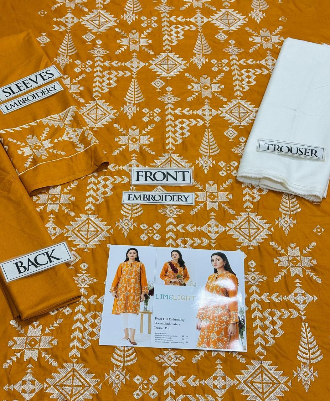 AHM-01 EMBORIDER DHANAK 2PC