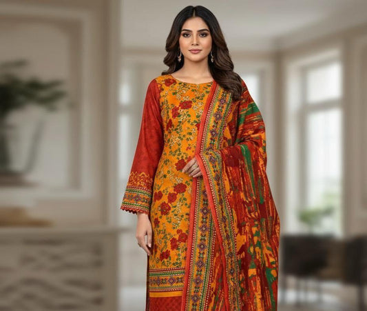 AMD-23 DIGITALLY PRINT KHADDER 3PC