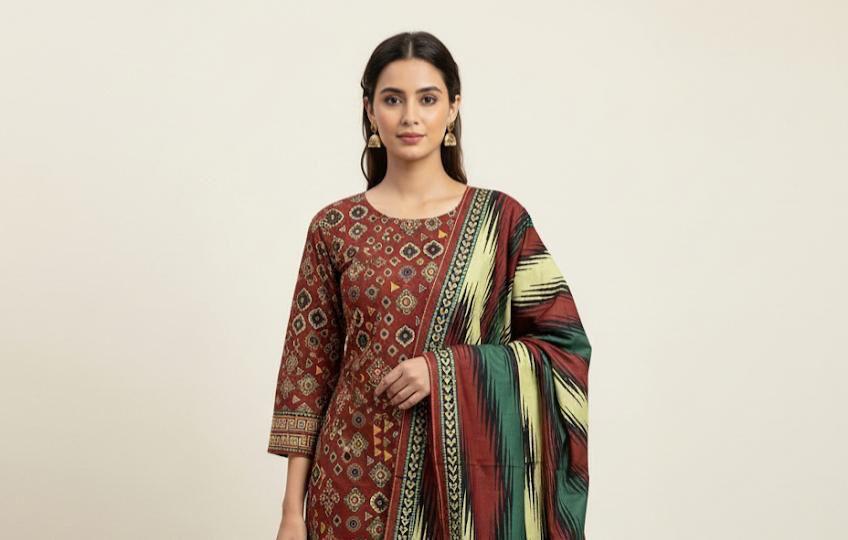 AMD-30 DIGITALLY PRINT KHADDER 3PC