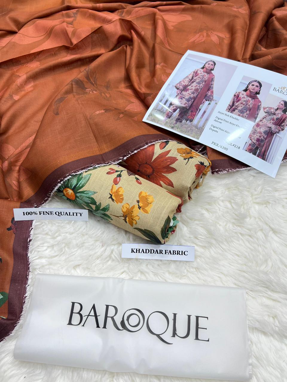 F&F-33 DIGITALLY PRINT KHADDER 3PC