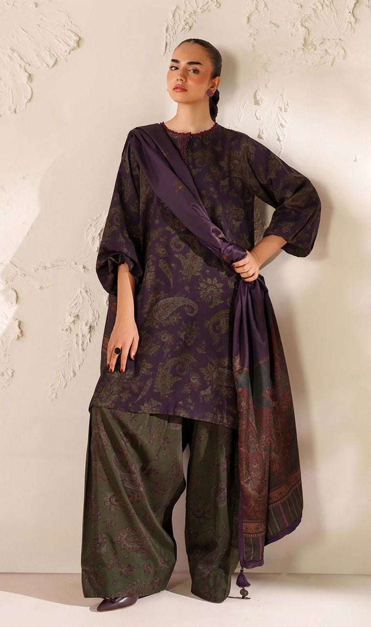 F&F-22 DIGITALLY PRINT KHADDER 3PC