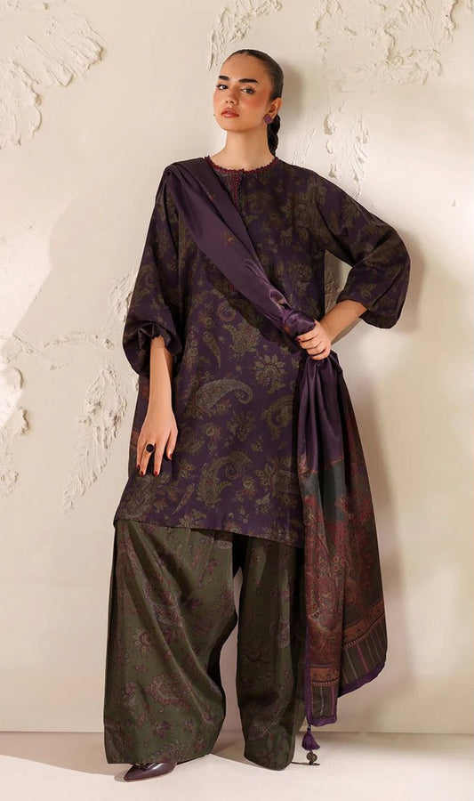 F&F-22 DIGITALLY PRINT KHADDER 3PC