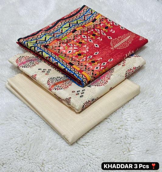 AMD-35 DIGITALLY PRINT KHADDER 3PC