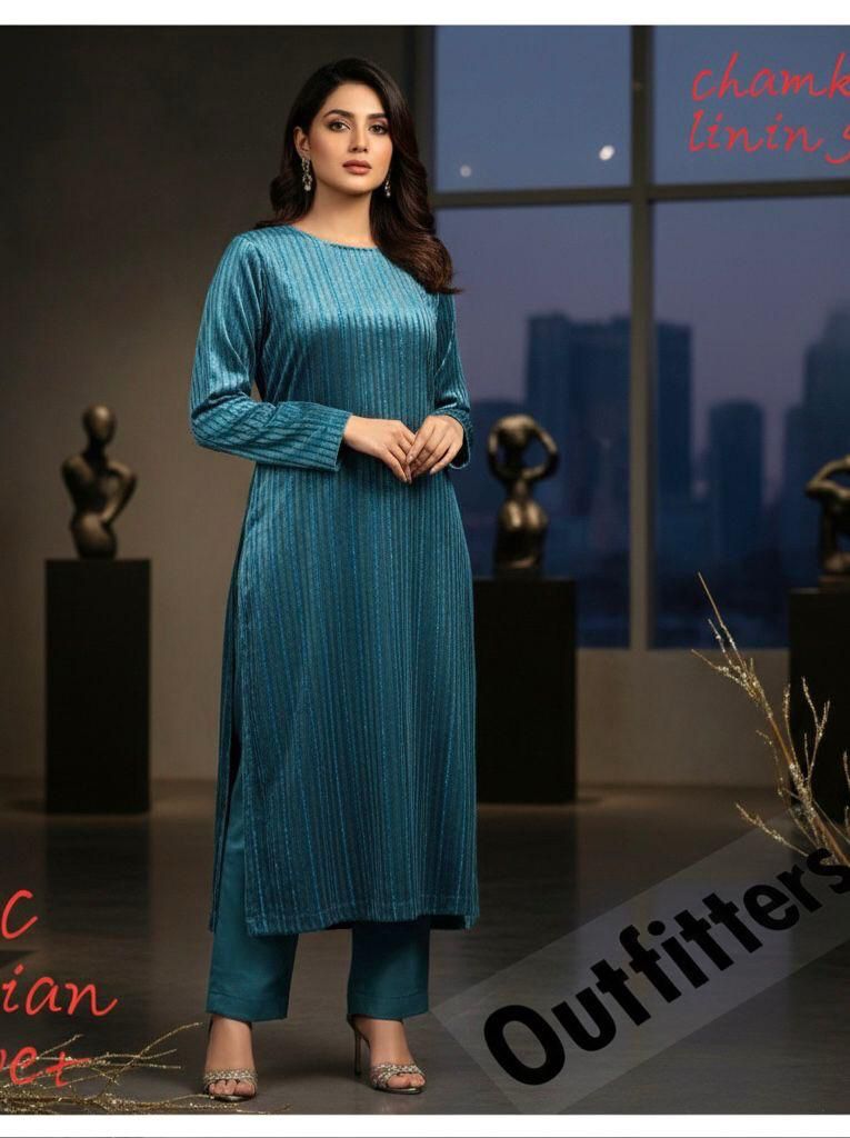 EMN-01 INDIA CHAMKI VLEVET ALLOVER 2PC